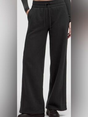 Wide-Leg Drawstring Lululemon Scuba Sweat Pants - Black